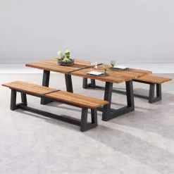 Best Alu-Bank Campione, Teakholz, Anthrazit, 45 X 220 X 40 Cm -Gartenserien Geschäft 3910302495 3910801468 champione2 71140