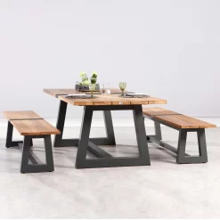 Best Alu-Bank Campione, Teakholz, Anthrazit, 45 X 220 X 40 Cm -Gartenserien Geschäft 3910302495 3910801468 champione5 71137