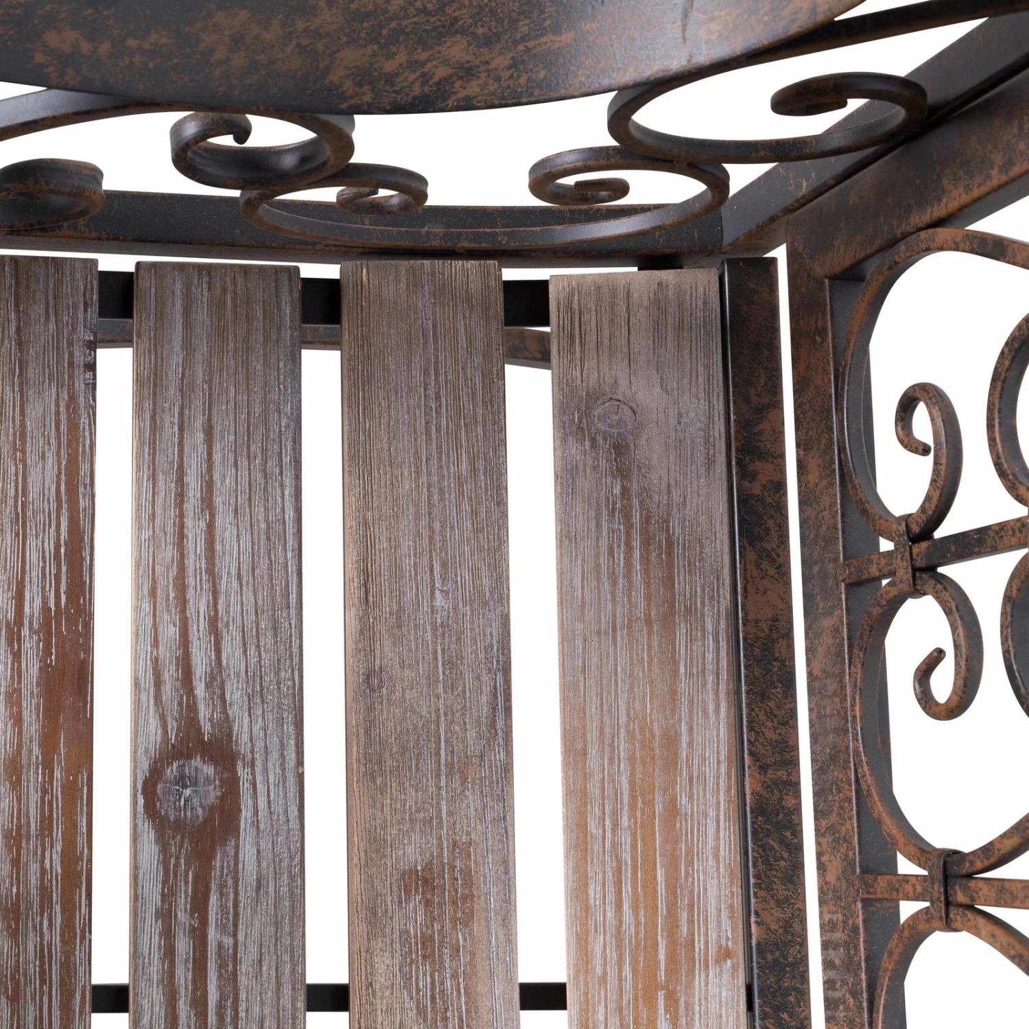 Metall-Gartenbank Bordeaux, Braun Mit Holzsitz, Ca. 91 X 59,2 X 115 Cm 2 Metall-Gartenbank Bordeaux, Braun Mit Holzsitz, Ca. 91 X 59,2 X 115 Cm – Bild 2