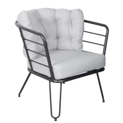 4-teilige Lounge-Gruppe 'Bella', Schwarz, Inklusive Auflagen 16 4-teilige Lounge-Gruppe 'Bella', Schwarz, Inklusive Auflagen -Gartenserien Geschäft 3910302533 Alu Loungergruppe Bella 4tlg schwarz inkl Kissen hellgrau7 74493