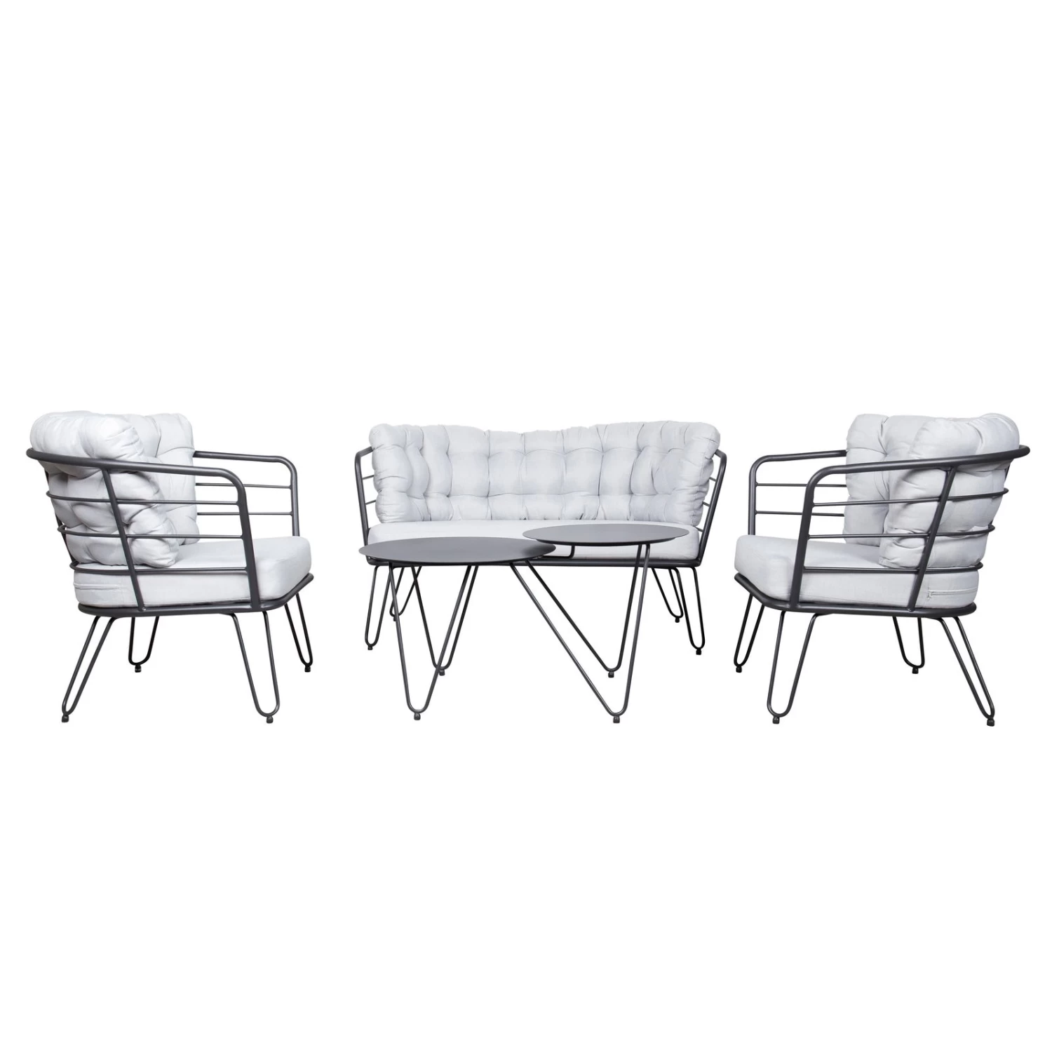 4-teilige Lounge-Gruppe 'Bella', Schwarz, Inklusive Auflagen 3 4-teilige Lounge-Gruppe 'Bella', Schwarz, Inklusive Auflagen – Bild 3