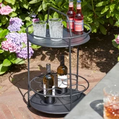 Beistelltisch 'Siero', Siena Garden, Anthrazit, Höhe 74 X Ø 41 Cm