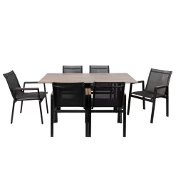 Stapelsessel, Schwarz, Ca. 86 X 66 X 56 Cm -Gartenserien Geschäft 3910302656 Alu Sessel schwarz Textilen schwarz 4 102328