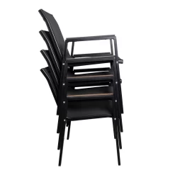 Stapelsessel, Schwarz, Ca. 86 X 66 X 56 Cm -Gartenserien Geschäft 3910302656 Alu Sessel schwarz Textilen schwarz 8 102330