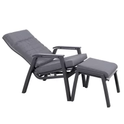 Loungesessel 'Paris', Grau/schwarz -Gartenserien Geschäft 3910302694 Loungesessel Paris inkl Auflage 12 118551