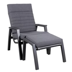 Loungesessel 'Paris', Grau/schwarz -Gartenserien Geschäft 3910302694 Loungesessel Paris inkl Auflage 9 118554