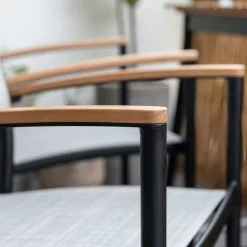 Stapelsessel 'Vera', Mattschwarz/birkengrau, Ca. 83 X 55 X 55 Cm -Gartenserien Geschäft 3910302710 Alu Stapelsessel Vera matt schwarz Textilen birkengrau 21 14 119303