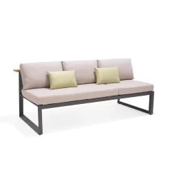 Dining-Bank 'Jimmy', 3-Sitzer, Grau, Ca. 191 X 89 X 75 Cm -Gartenserien Geschäft 3910302713 Dining Bank Jimmy 3 Sitzer inkl Auflagen 4 121611