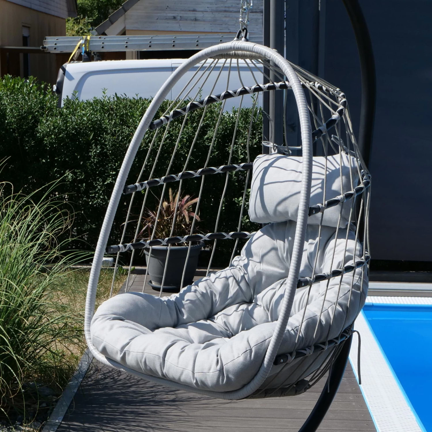 Hängesessel 'Folt Sterzing' Inkl. Auflagen, Light Grey 2 Hängesessel 'Folt Sterzing' Inkl. Auflagen, Light Grey – Bild 2