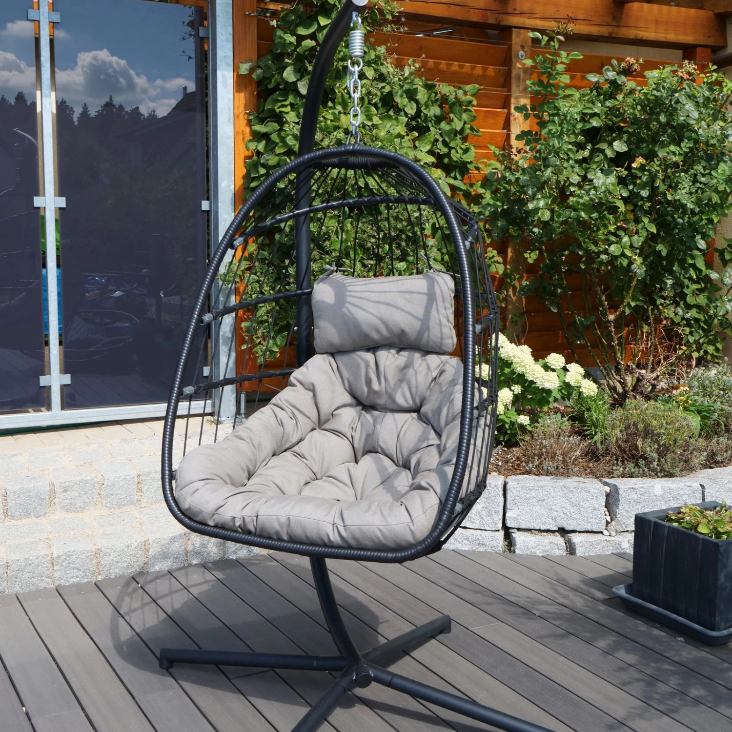 Hängesessel 'Folt Sterzing' Inkl. Auflagen, Schwarz 1 Hängesessel 'Folt Sterzing' Inkl. Auflagen, Schwarz