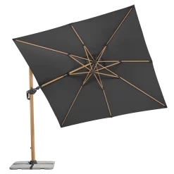 Pendelschirm 'Rhodos Twist Woody', Anthrazit, Ca. 300 X 300 Cm -Gartenserien Geschäft 3910502674 Pendelschirm Rhodos Twist Woody anthrazit 10 105729