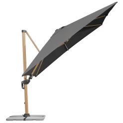 Pendelschirm 'Rhodos Twist Woody', Anthrazit, Ca. 300 X 300 Cm -Gartenserien Geschäft 3910502674 Pendelschirm Rhodos Twist Woody anthrazit 11 105728