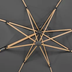 Pendelschirm 'Rhodos Twist Woody', Anthrazit, Ca. 300 X 300 Cm -Gartenserien Geschäft 3910502674 Pendelschirm Rhodos Twist Woody anthrazit 6 105732