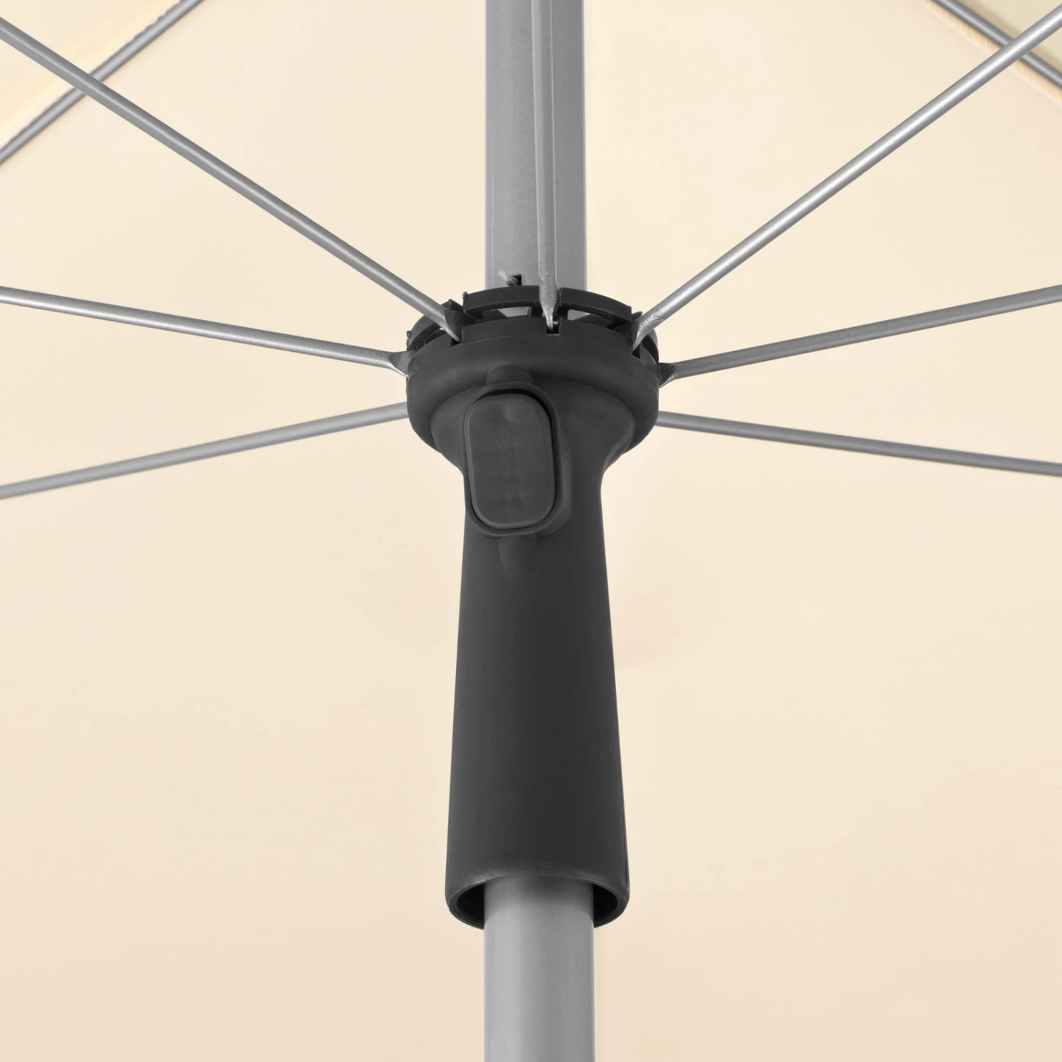 Mittelstockschirm 'Locarno', Ø 200 Cm, Natur 6 Mittelstockschirm 'Locarno', Ø 200 Cm, Natur – Bild 6