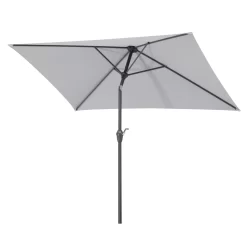 Mittelstockschirm 'Bilbao', Ca. 210 X 130 Cm -Gartenserien Geschäft 3910503142 Sonnenschirm Bilbao silbergrau 2 90428