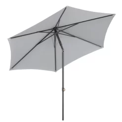 Mittelstockschirm 'Sevilla', Ø Ca. 270 Cm -Gartenserien Geschäft 3910503154 Sonnenschirm Sevilla silbergrau 8 90482