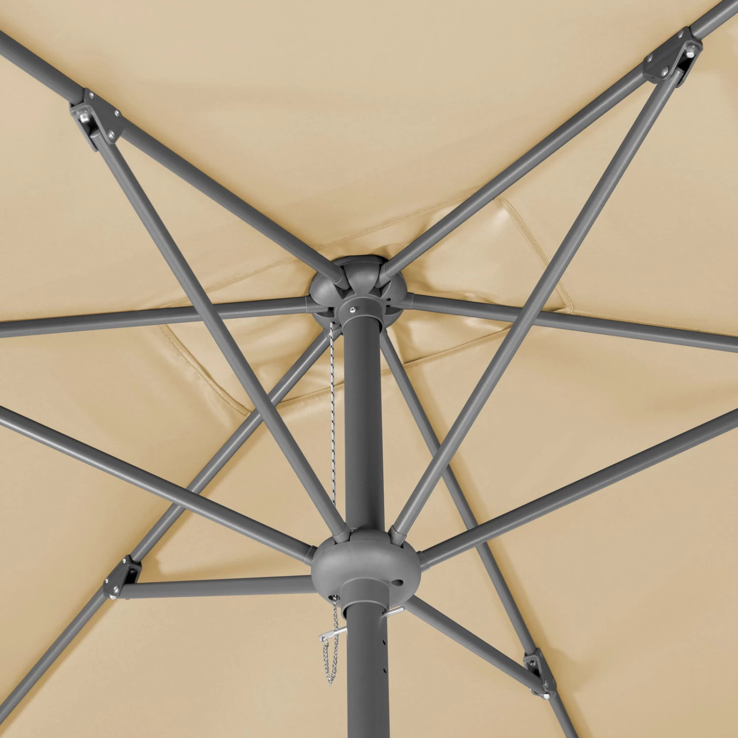 Mittelstockschirm 'Tunis', Ca. 270 X 150 Cm, Natur 8 Mittelstockschirm 'Tunis', Ca. 270 X 150 Cm, Natur – Bild 8