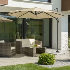 Sonnenschirm 'Rhodos Junior', Ø 300 Cm, Natur -Gartenserien Geschäft 3910503188 Sonnenschirm Rhodos Junior natur 5 92011