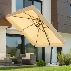 Sonnenschirm 'Rhodos', 300 X 300 Cm, Natur -Gartenserien Geschäft 3910503191 Sonnenschirm Rhodos natur 7 91435