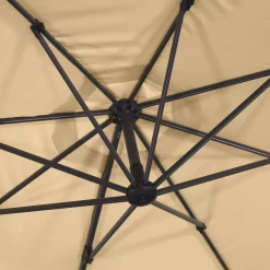 Sonnenschirm 'Rhodos Eco', Natur, Ca. Ø 300 Cm -Gartenserien Geschäft 3910503233 Sonnenschirm Rhodos eco TWIST rund natur 12 102955