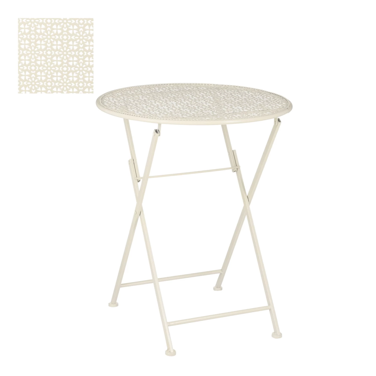 Klapptisch 'Neta', Creme, Ca. Ø60 X H70 Cm 1 Klapptisch 'Neta', Creme, Ca. Ø60 X H70 Cm