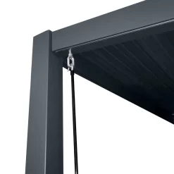 Pergola Mit Lamellendach, Anthrazit, 400 X 310 X 253 Cm, Eingangshöhe 200 Cm -Gartenserien Geschäft 3910901767 Pergola mit Lamellendach zum Oeffnen 3 94108