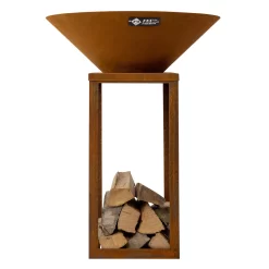 Edelstahl-Feuerstelle 'Fyro 80', Rost, 100 X 100 X 80 Cm -Gartenserien Geschäft 3920100738 Feuerstelle Fyro80 Rost Optik 1 109394