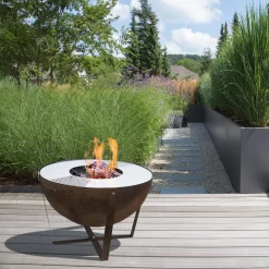 Feuerschale 'Dakota', Rostfarben, Ca. 60 X Ø 80 Cm -Gartenserien Geschäft 3920100762 Feuerstelle Dakota ca 80cm rund 1 1 118576