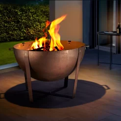 Feuerschale 'Dakota', Rostfarben, Ca. 60 X Ø 80 Cm -Gartenserien Geschäft 3920100762 Feuerstelle Dakota ca 80cm rund 2 1 118578
