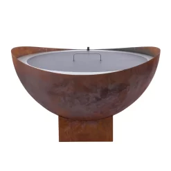 Feuerstelle 'Wave', Rost, Edelstahl, Ca. 100 X 55 X 100 Cm -Gartenserien Geschäft 3920100768 Feuerstelle WAVE rost ca100x55x100cm 1 119657