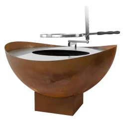 Feuerstelle 'Wave', Rost, Edelstahl, Ca. 100 X 55 X 100 Cm -Gartenserien Geschäft 3920100768 Feuerstelle WAVE rost ca100x55x100cm 3 119659