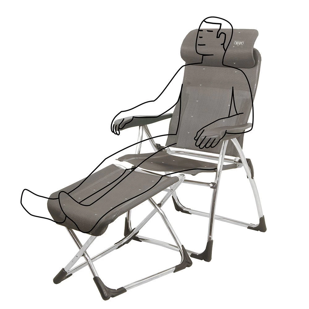 Crespo Hocker/Beinauflage Compact Klappbar, Silber/anthrazit 3 Crespo Hocker/Beinauflage Compact Klappbar, Silber/anthrazit – Bild 3