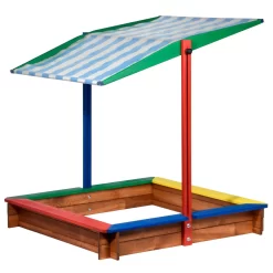 Sandkasten Inkl. Dach, Bunt, 120 X 120 X 120 Cm -Gartenserien Geschäft 3940100136 Sandkasten inkl Dach 5 106182