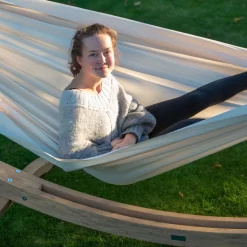 LA SIESTA Doppel-Hängematte Brisa, Vanilla, Outdoor Material, Bis 160 Kg, Wetterfest -Gartenserien Geschäft 3940200279 Doppel Haengematte Brisa vanilla Outdoor Material 12 61114