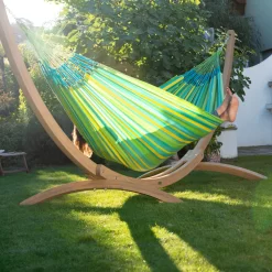 LA SIESTA Doppel-Hängematte 'Brisa' -Gartenserien Geschäft 3940200308 Doppel Haengematte Brisa Lime wetterbestaendig 12 86052