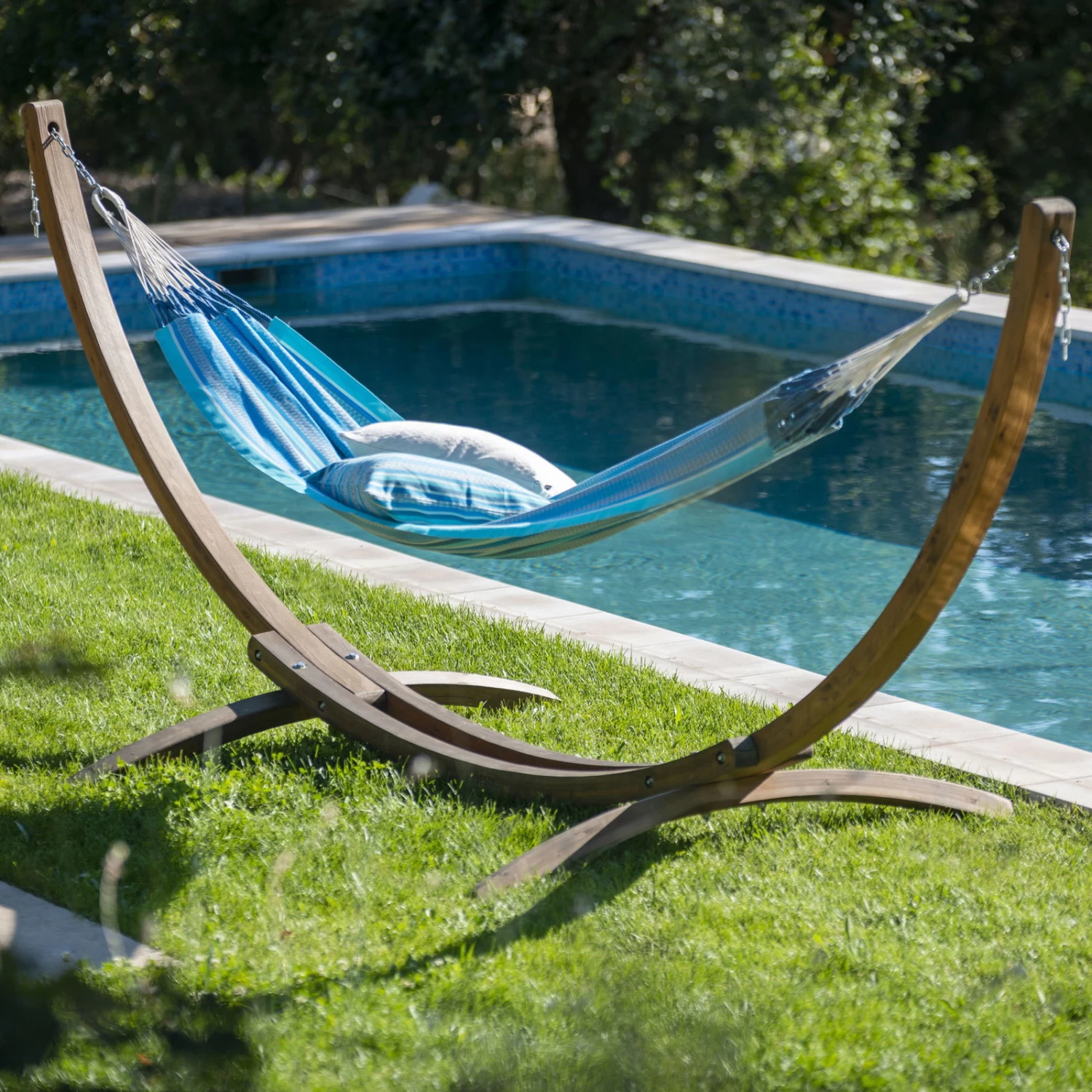 LA SIESTA Hängematte 'Modesta', Azure, Doppel - L 350 X B 160 Cm 2 LA SIESTA Hängematte 'Modesta', Azure, Doppel - L 350 X B 160 Cm – Bild 2