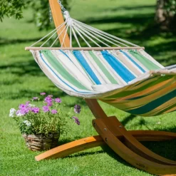 Single Stabhängematte & Gestell, Green Bay -Gartenserien Geschäft 3940200346 Single Stabhaengematte Gestell Green Bay Larch Stand FSC 3 106139