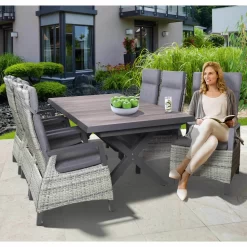 Geflechtsessel Bremen, Hellgrau/braun, Verstellbare Rückenlehne 6 Geflechtsessel Bremen, Hellgrau/braun, Verstellbare Rückenlehne -Gartenserien Geschäft 3950100954 Geflechtsessel Bremen Koelle graubraun inkl auflagen Ruecken verstellbar2 63432