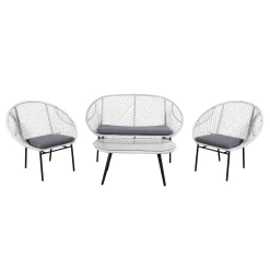 Sitzmöbelgruppe 'Nairobi' Inkl. Auflagen, 4-teilig, Grau