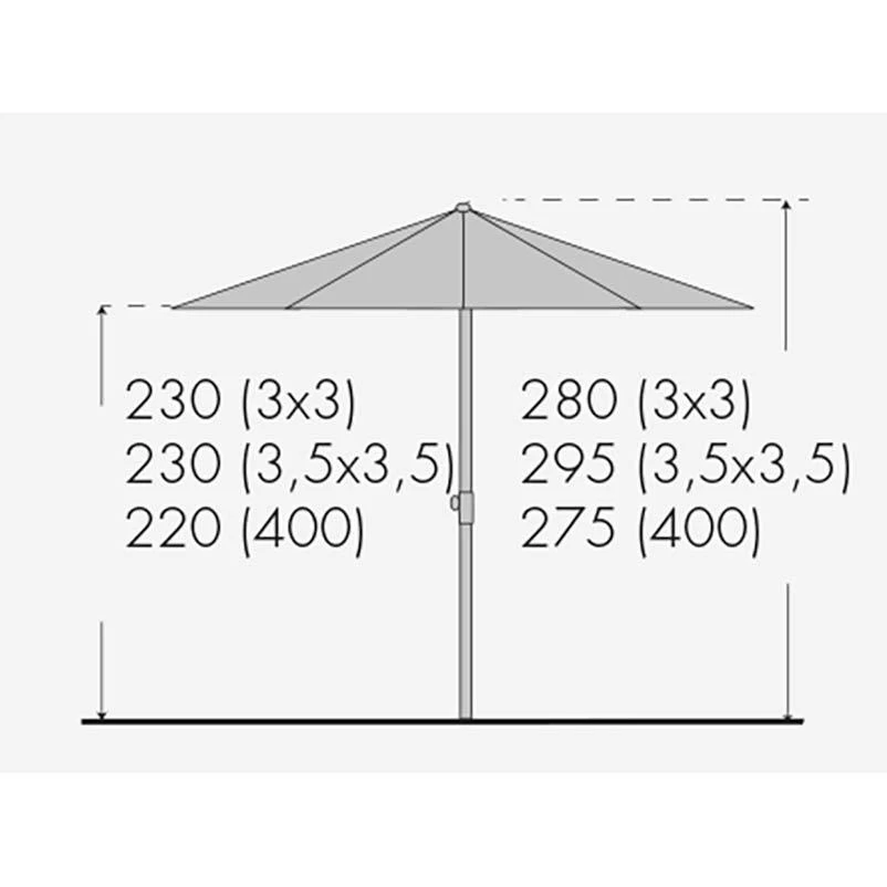 Doppler Sonnenschirm 'Alu-Expert Teleskop', 350 X 350 Cm, Natur 3 Doppler Sonnenschirm 'Alu-Expert Teleskop', 350 X 350 Cm, Natur – Bild 3