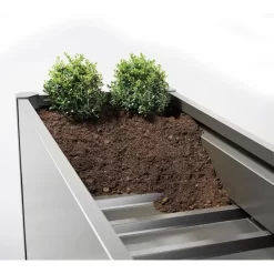 Biohort Pflanzbeet "Belvedere", Verzinktes Stahlblech, Zeitloses Design, Einlegeboden -Gartenserien Geschäft pflanzbeet belvedere zwischenboden dunkelgrau metallic 65057